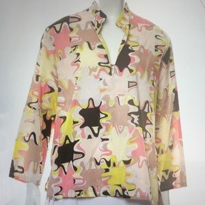 EMILIO PUCCI Pastel Multicolor Blouse Top